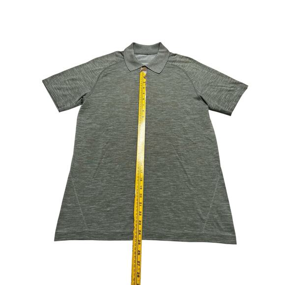Lululemon Metal Vent Polo 2 Shirt Mens Medium BlueGreen Performance Short Sleeve - Picture 4 of 14